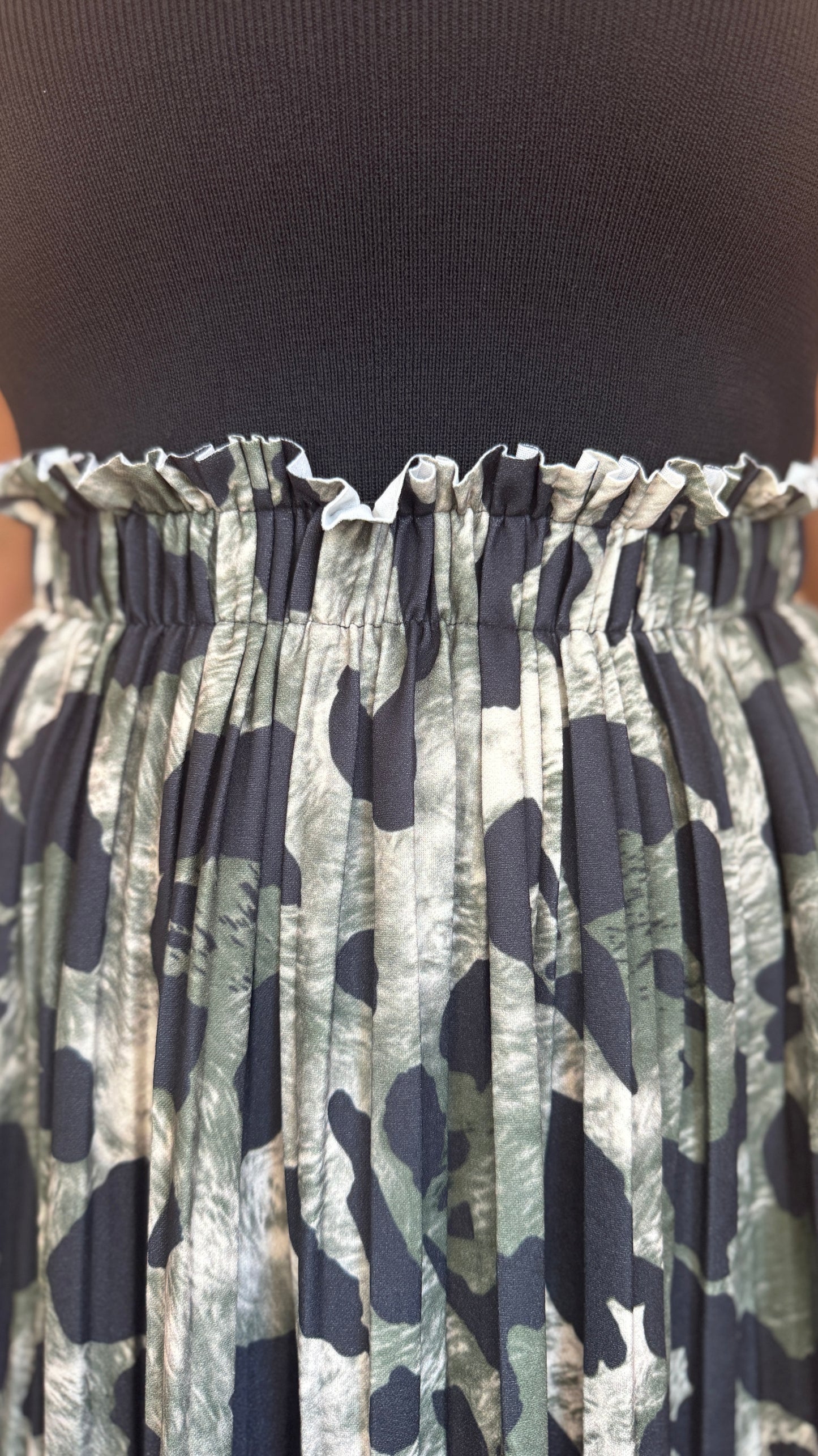 ROKJE LIV DONKERGROEN/ZWART 