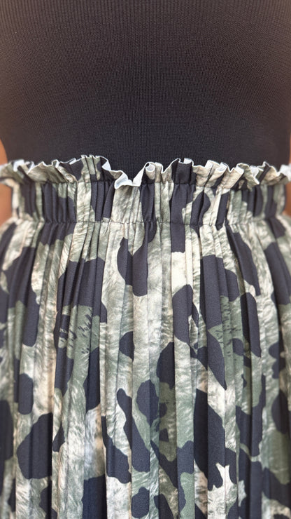 ROKJE LIV DONKERGROEN/ZWART 