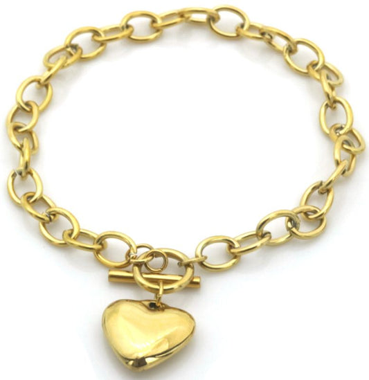 SCHAKELARMBAND MET HART